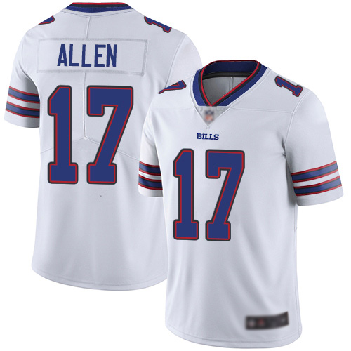 Men Buffalo Bills #17 Josh Allen White Vapor Untouchable Limited Player NFL Jersey